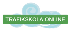 Trafikskola online logga med ett moln.